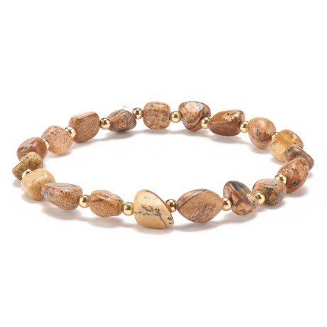 Luxuriöses Armband aus Landschaftsjaspis und goldenen Perlen [product.brand] 1 - Rosmarinus (koreni-krumlov.cz / platce DPH) 